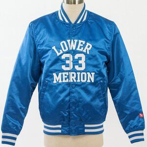 Kobe Bryant 33 Jacket Men's Size 5XL Blue Lower Merion High School Satin Bomber